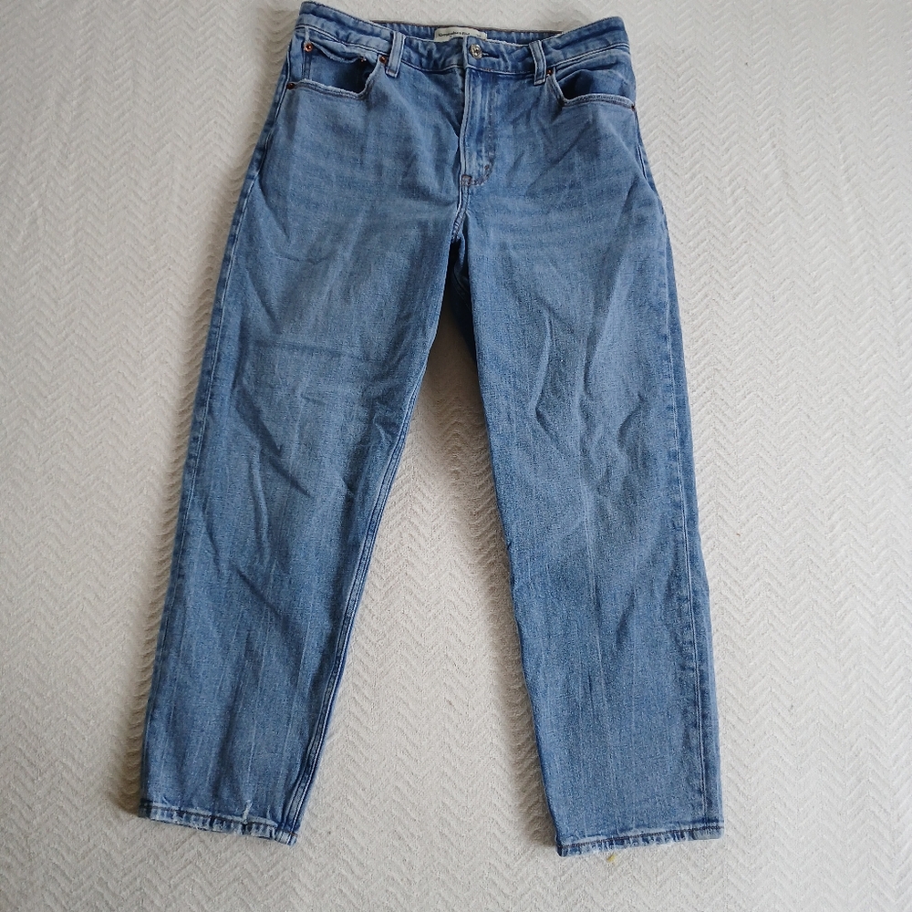 A&F ♡ curve love mom high rise jeans